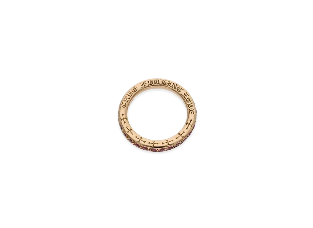 Chrome Hearts 22K TFL Pink Sapphire Ring "Yellow Gold"