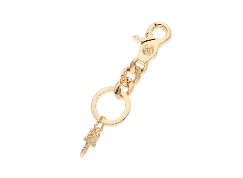 Chrome Hearts 22K Fancy Link Key Chain Short "Yellow Gold"