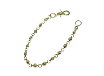 Chrome Hearts 22K Cross Ball #2 Wallet Chain Short "Yellow Gold"