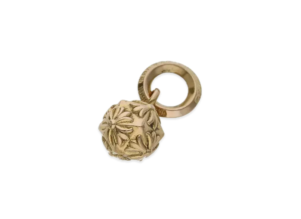 Chrome Hearts 22K Pyramid Plus Ball Charm Pendant "Yellow Gold"