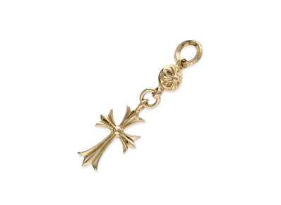 Chrome Hearts 22K 1 Ball Tiny CH Cross Charm "Yellow Gold"