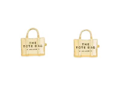 Marc Jacobs The Tote Bag Stud Earrings "Light Antique Gold"
