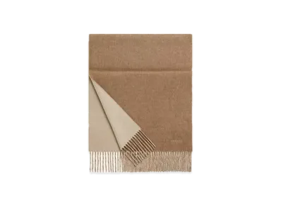 Hermes Cashmere Muffler Recto Verso "Marron Glace/Craie"