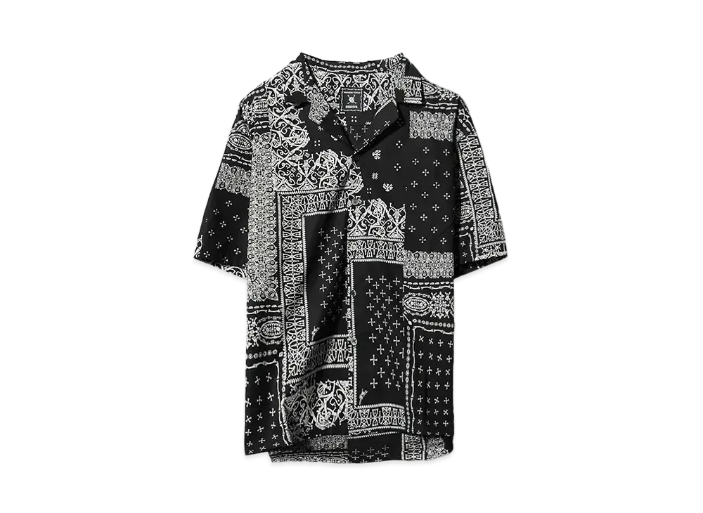 BUENA VISTA 髑髏 bandana S/S shirts "BLACK"