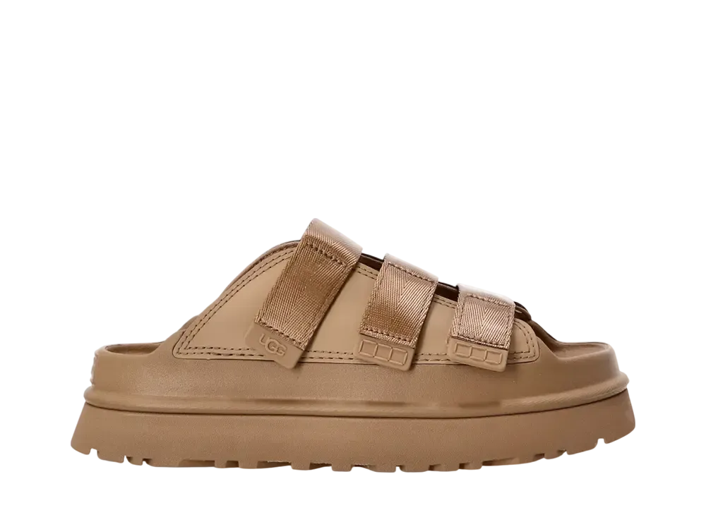 アグ ウィメンズ ゴールデングロウ スライド "ダークサンド"