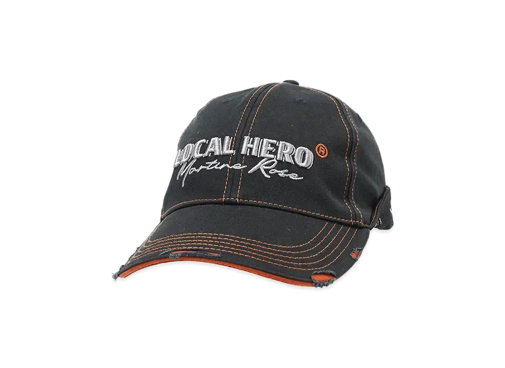 Martine Rose ROLL BACK CAP "BLACK ORANGE"