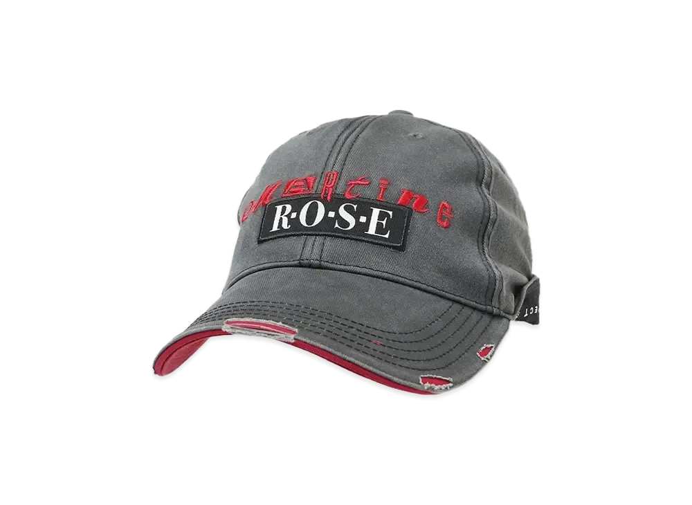 Martine Rose ROLL BACK CAP "GREY RED"