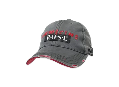 Martine Rose ROLL BACK CAP "GREY RED"