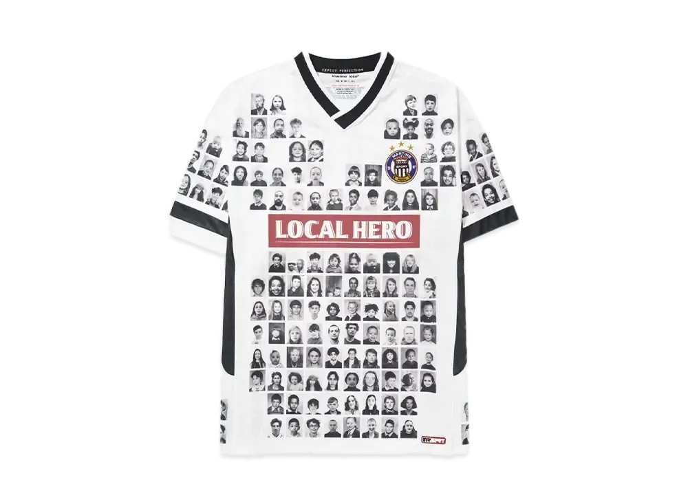Martine Rose PRINTED FOOTBALL TOP "WHITE"