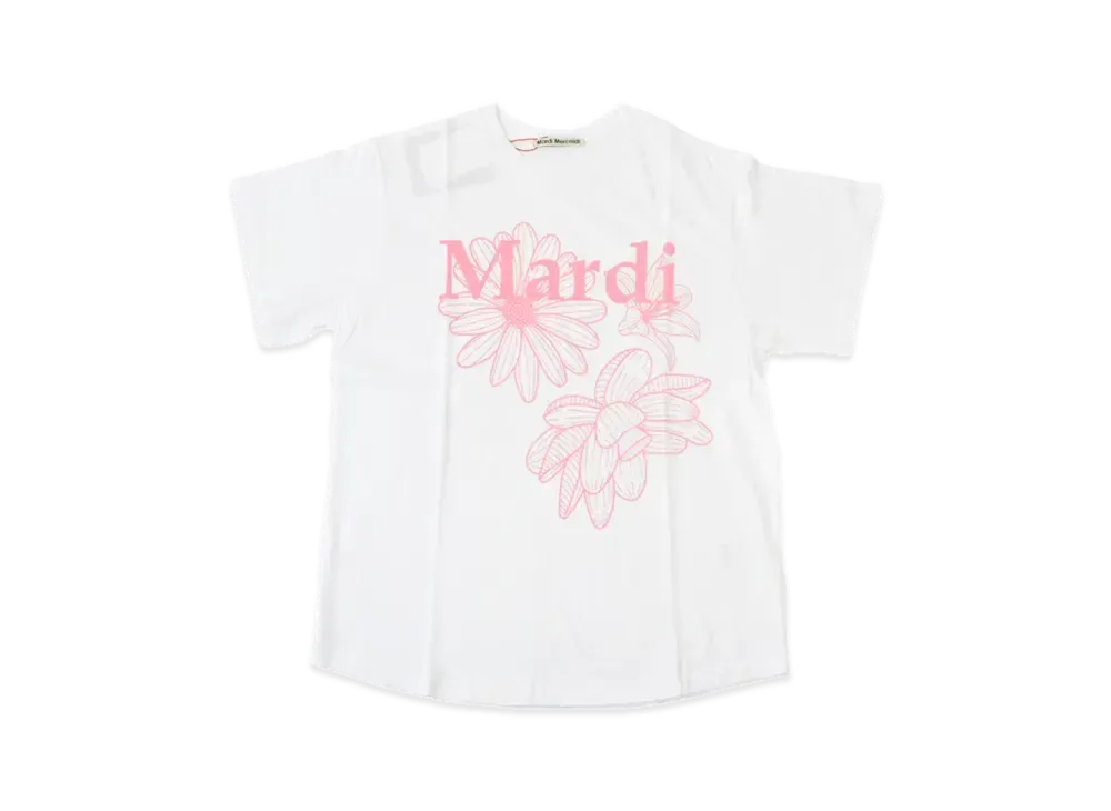 Mardi Mercredi Tee Triple Flower "White Coral"