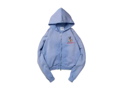 VAULTROOM Vase Cat Zip Hoodie "Wash Blue"