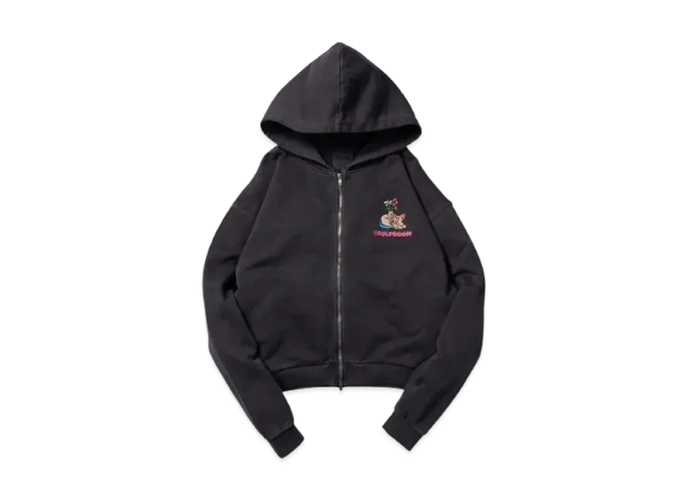 VAULTROOM Vase Cat Zip Hoodie "Black"