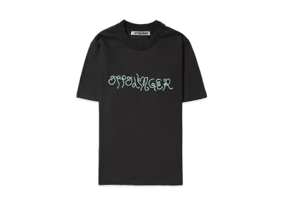 OTTOLINGER Fitted T-Shirt with Puff Paint "BLACK"