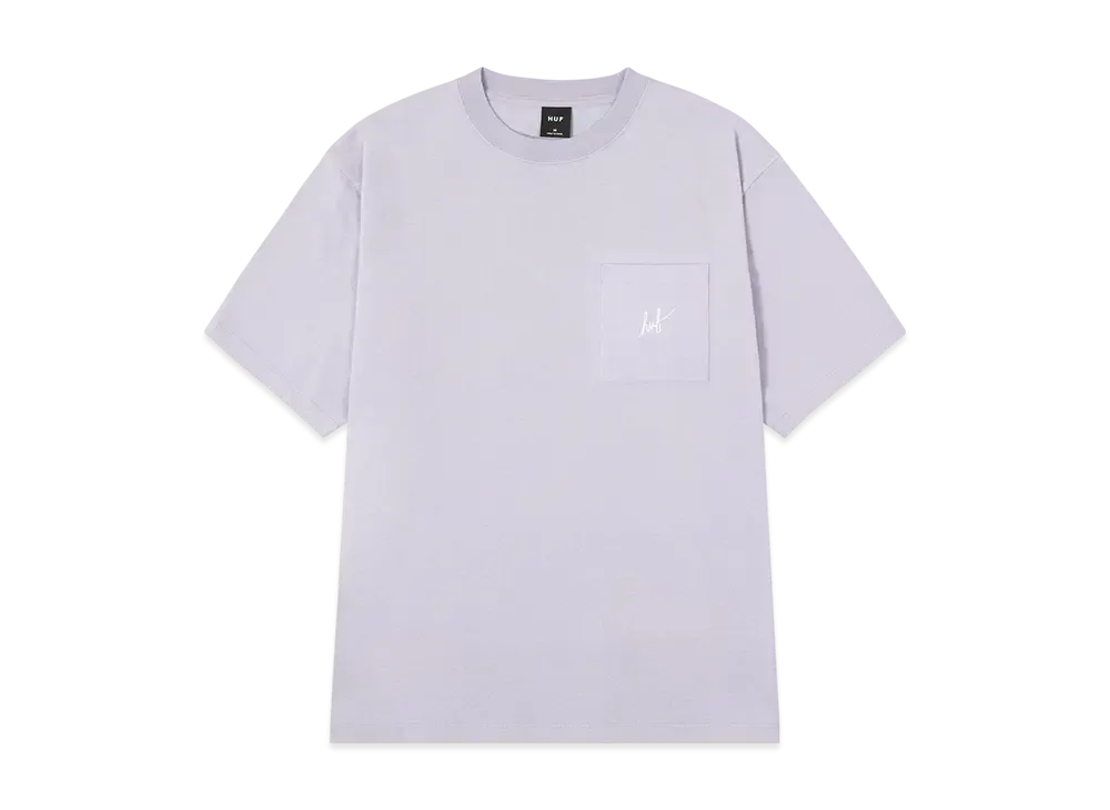 HUF Script Pocket Tee "Dust Purple"