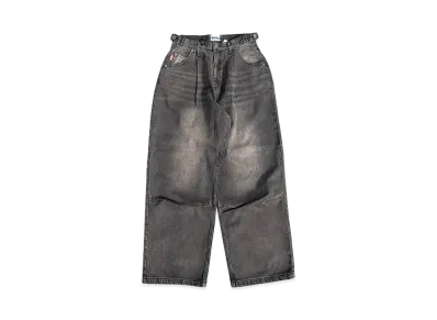 9090 King Logo Buggy Denim Pants "SLUB DARK BROWN"