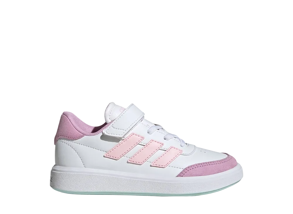 アディダス PS コートブロック "クラウドホワイト/クリアピンク/ブリスライラック" (キッズ)