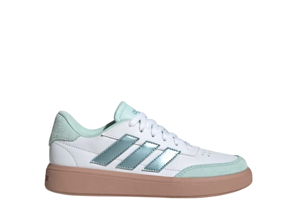 アディダス GS コートブロック "クラウドホワイト/マジックグレーメット/ハローミント" (キッズ)