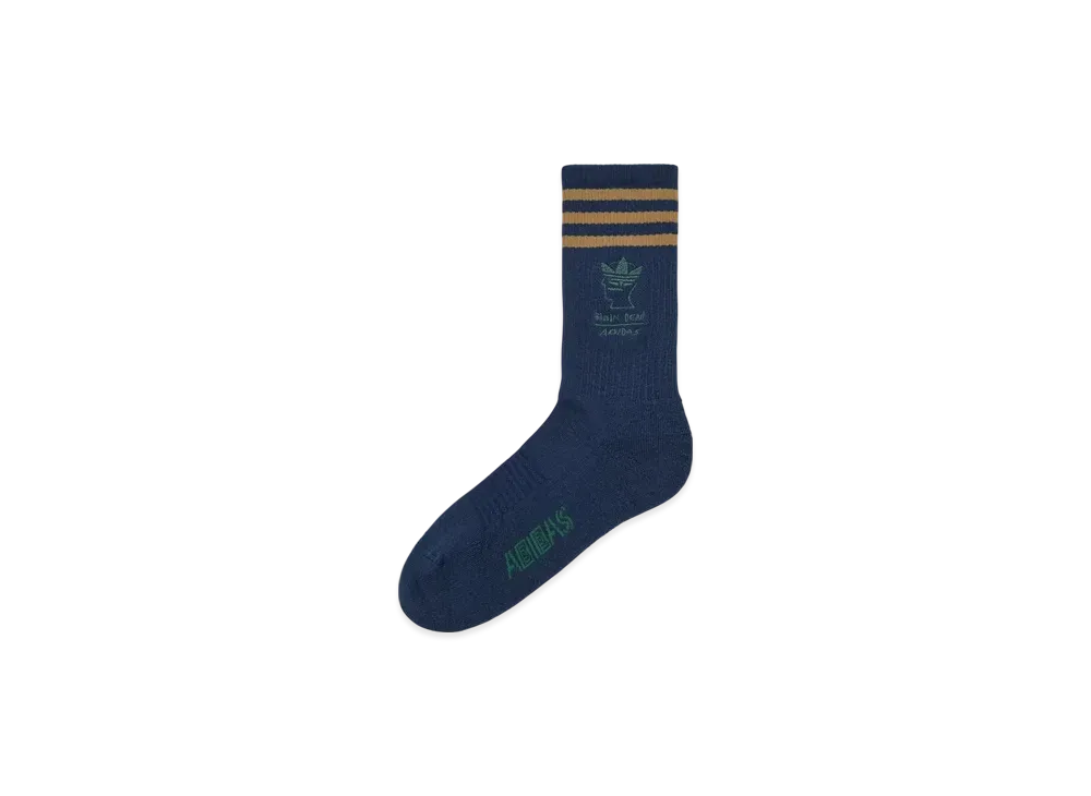 adidas x Brain Dead Sock "Collegiate Navy/Brown Desert/Amazon Green"