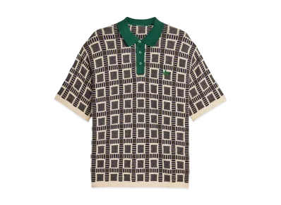adidas x Brain Dead Knit Polo Shirt "Dust Sand"