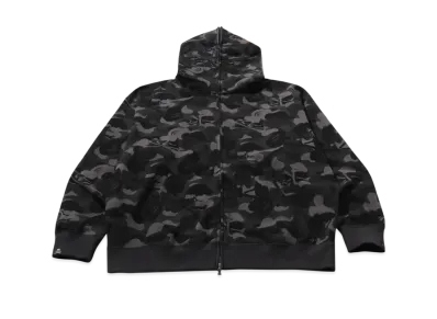 A BATHING APE x mastermind JAPAN Skull Camo Relaxed Fit Full Zip Hoodie "Black"