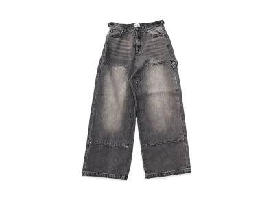 9090 King Logo Double Knee Buggy Pants "SLUB DARK BROWN"