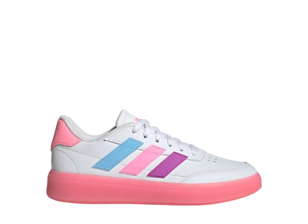 アディダス GS コートブロック "クラウドホワイト/ビームピンク/クリアスカイ" (キッズ)