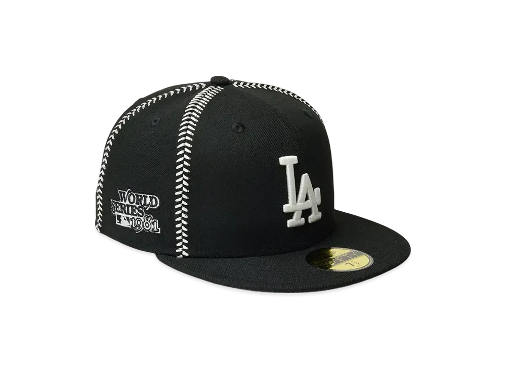 NEW ERA 59Fifty MLB Ball Stitch Los Angeles Dodgers "Black"