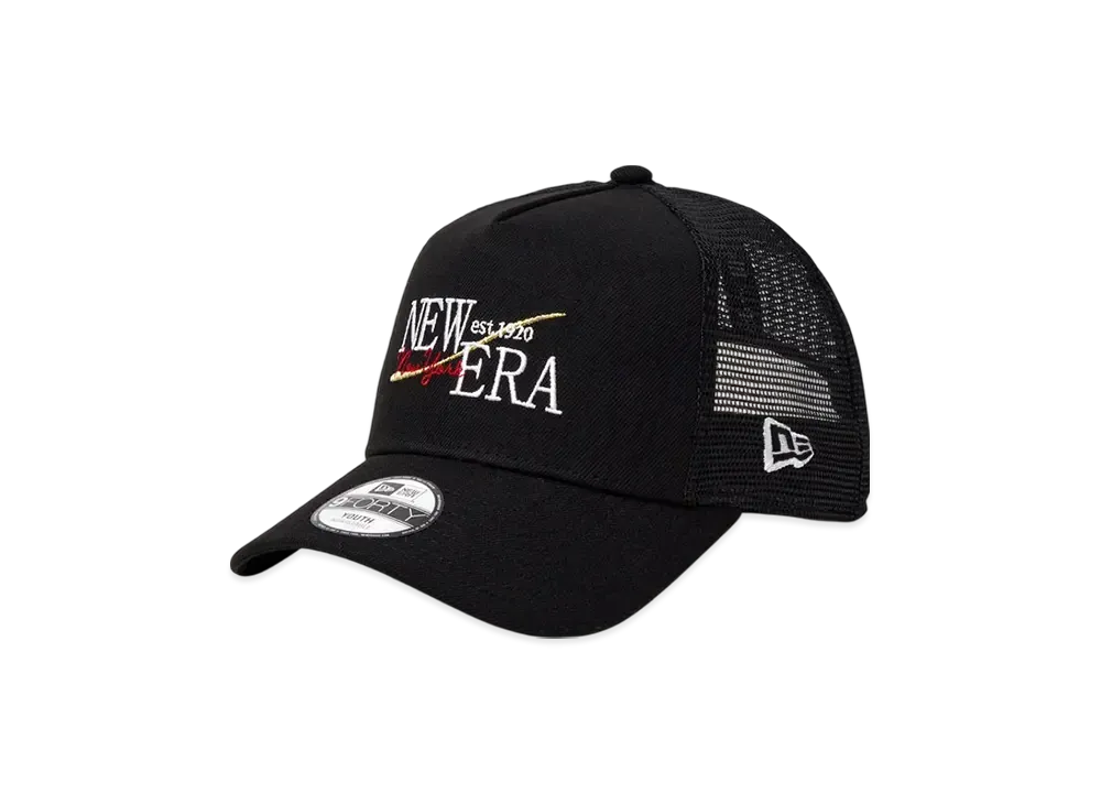 NEW Youth 9Forty A-Frame Tracker Wind Logo "Black"