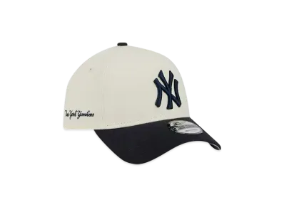 NEW ERA 9Forty A-Frame Side Script New York Yankees "Chrome White/Navy"