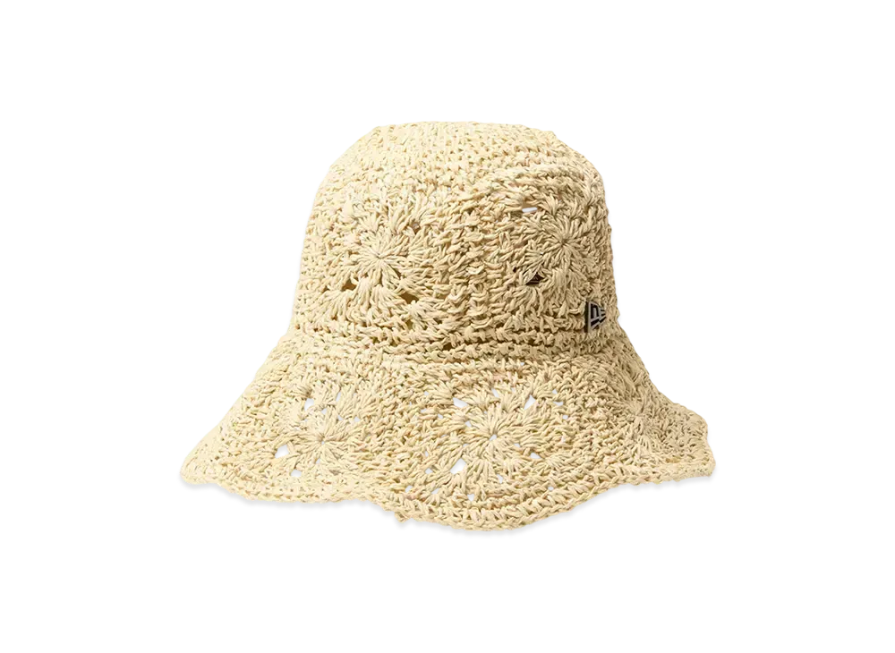 NEW ERA Adventure Wide Brim Paper Crochet Hat "Light Beige"