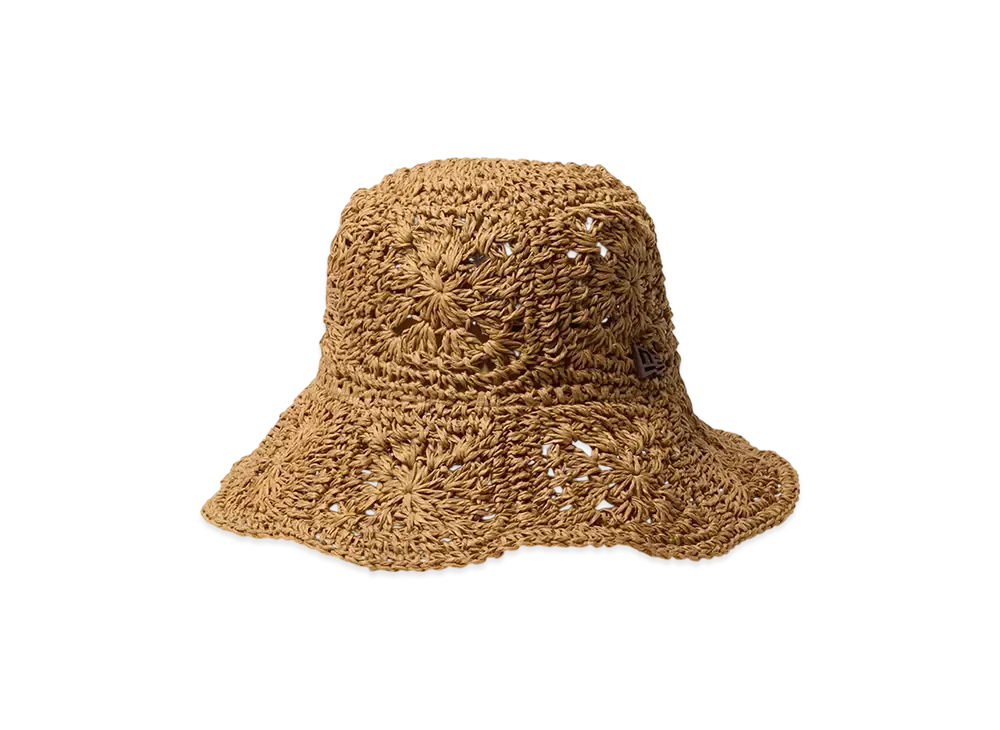 NEW ERA Adventure Wide Brim Paper Crochet Hat "Beige"