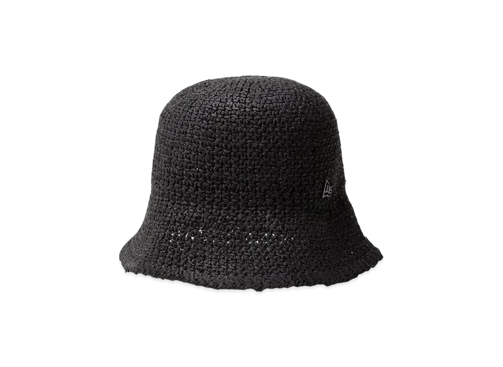 NEW ERA Bucket 01 Sailor Brim Paper Crochet Hat "Black"