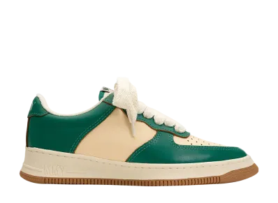 Maison MIHARA YASUHIRO ROSY OG Sole Vintage Leather Low-top Sneaker "Green/White"