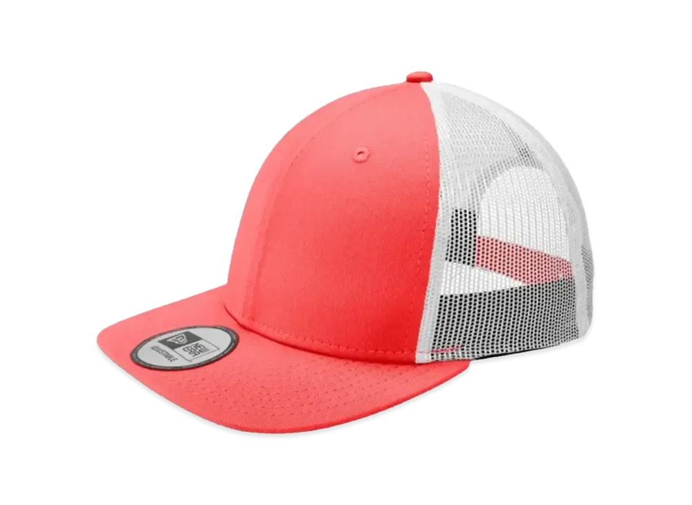 NEW ERA NE207 Snapback Low Profile Trucker Cap "Coral White"
