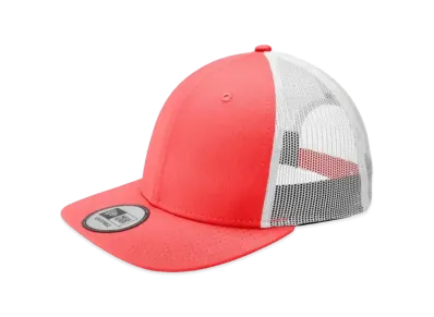 NEW ERA NE207 Snapback Low Profile Trucker Cap "Coral White"