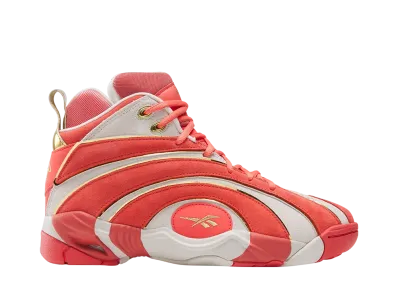 Angel Reese × Reebok Shaqnosis "Chalk/Sunset Coral/Chalk"