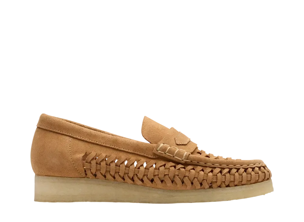 Clarks Women's Wallabee Loafer Weave "Tan Suede"