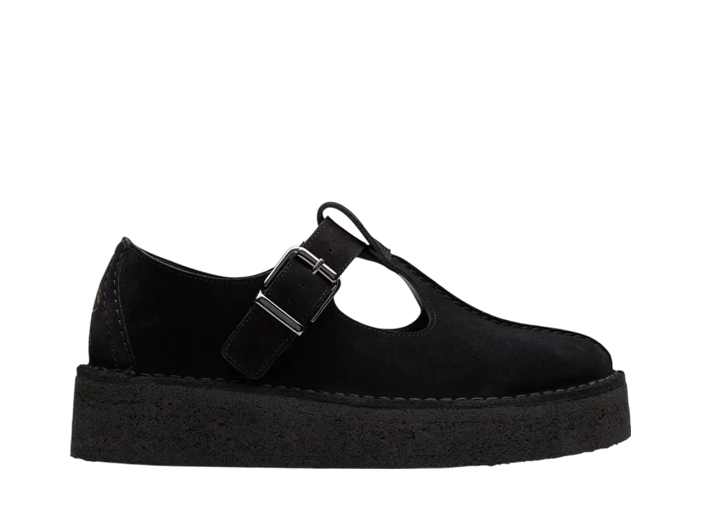 クラークス ウィメンズ トレックウェッジTバー "ブラックスウェード"