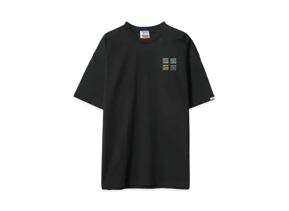 CITY COUNTRY CITY EMBROIDERED LOGO COTTON S/S T-SHIRT CCCC "BLACK"