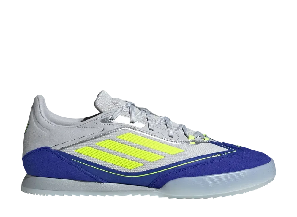 adidas F50 Messi Freestyle Indoor "Silver Metallic/Solar Yellow/Lucid Blue"