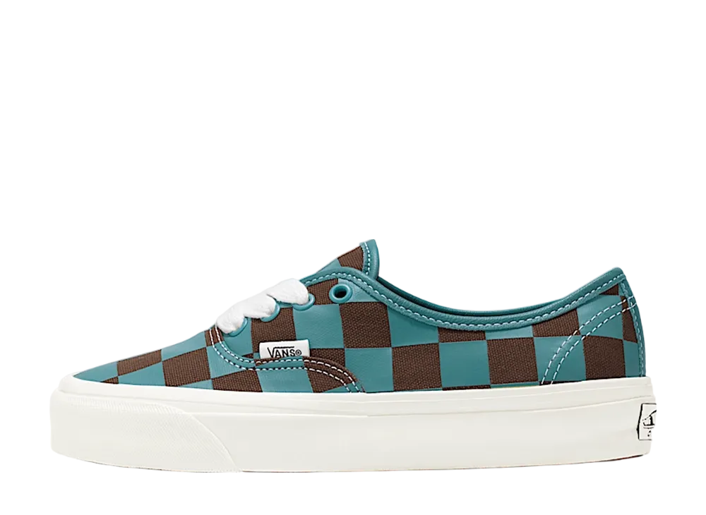 Vans Premium Authentic Checkerboard "Teal Blue/Brown"