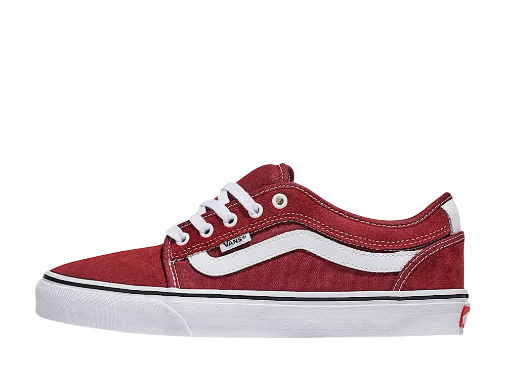 バンズ スケート チャッカ ロー サイドストライプ "バーガンディーレッド"