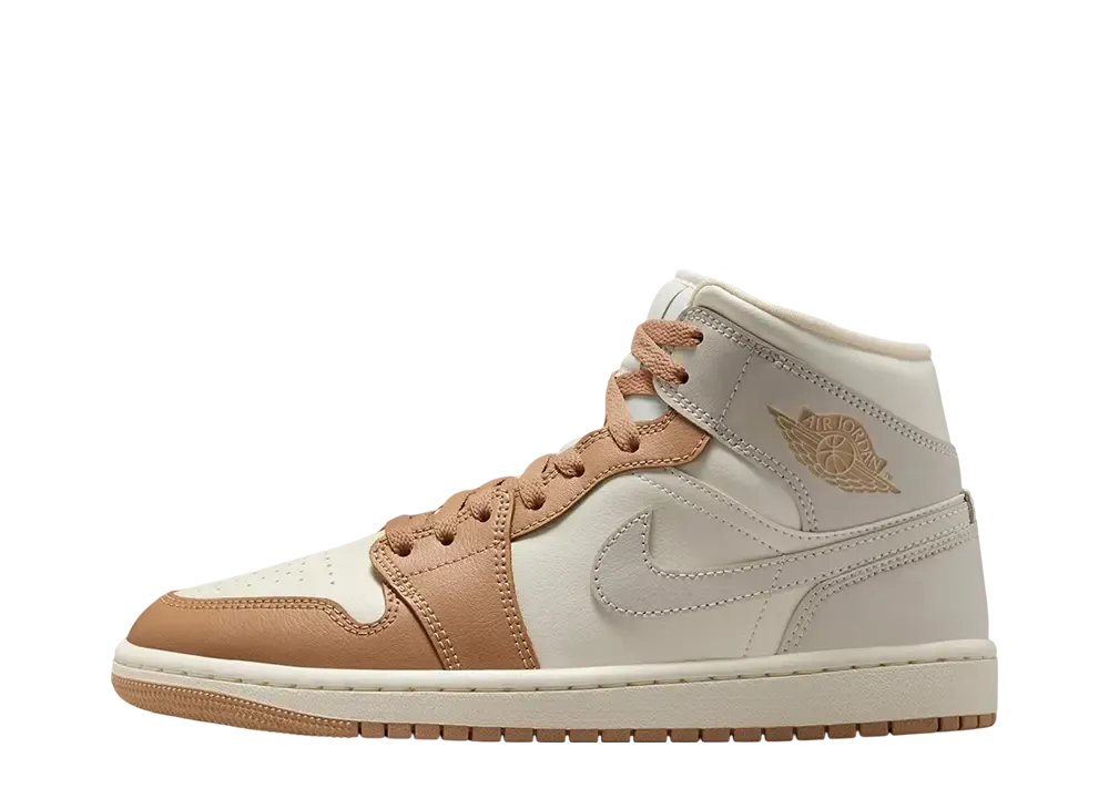 ナイキ ウィメンズ エアジョーダン1 ミッド "タン トゥ"