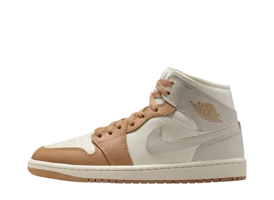 ナイキ ウィメンズ エアジョーダン1 ミッド "タン トゥ"