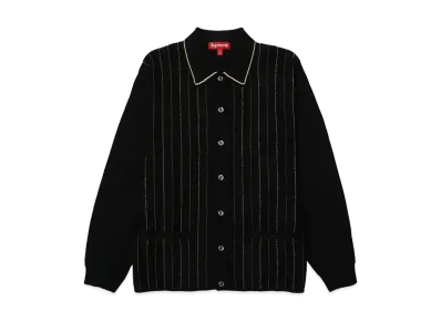 Supreme Herringbone Cardigan "Black"