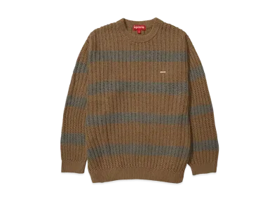 Supreme Loose Gauge Stripe Small Box Sweater "Khaki"