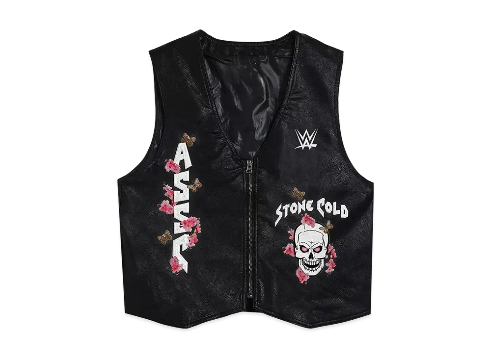 ANTI SOCIAL SOCIAL CLUB x WWE Stone Cold Embroidered Vest "Black"