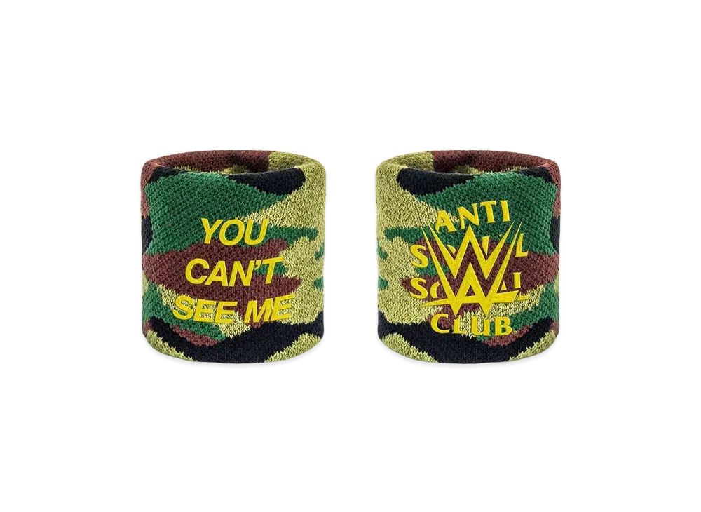 ANTI SOCIAL SOCIAL CLUB x WWE You Can't See Me Sweatbands "Camo"