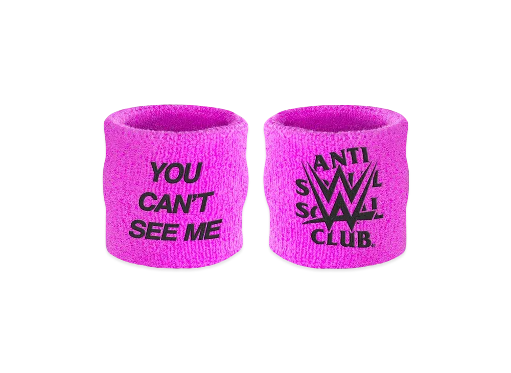 ANTI SOCIAL SOCIAL CLUB x WWE You Can't See Me Sweatbands "Pink"