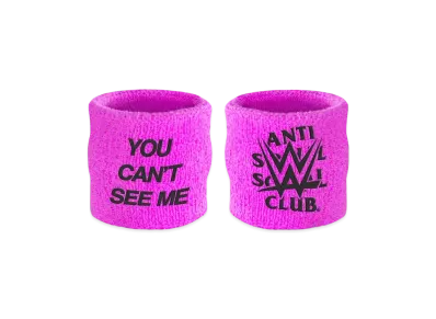 ANTI SOCIAL SOCIAL CLUB x WWE You Can't See Me Sweatbands "Pink"